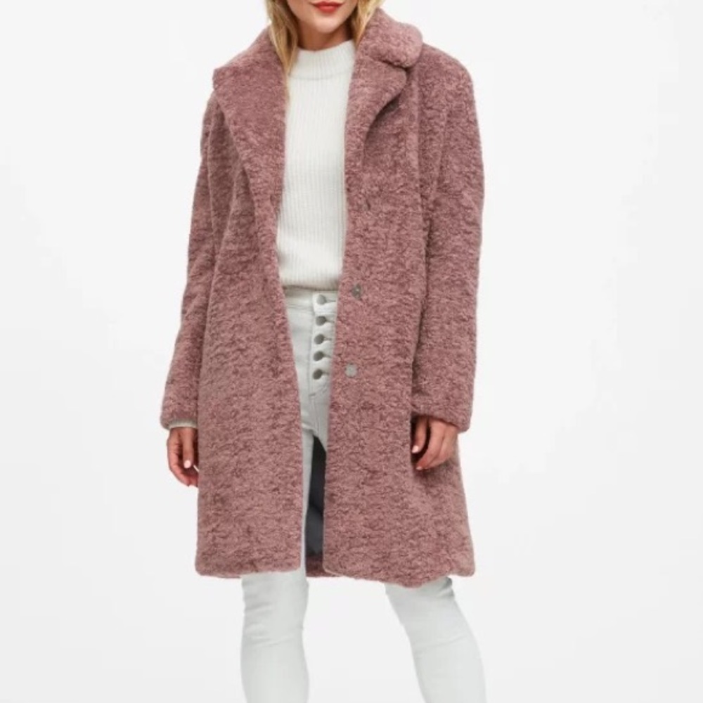 Banana Republic Mauve Teddy Coat